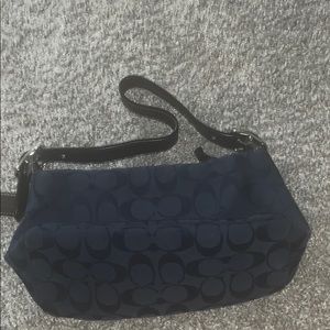 Mini Dark Blue Coach purse